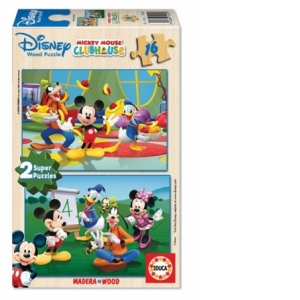 Puzzle 16 Piese cu Mickey Mouse