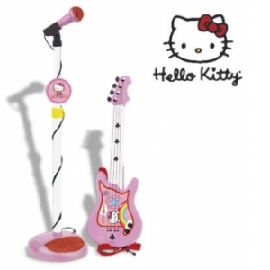 Set chitara si microfon Hello Kitty