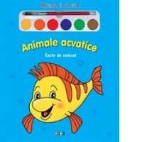 Miracolul culorilor. Animale acvatice - Carte de colorat