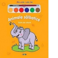 Miracolul culorilor. Animale salbatice - Carte de colorat