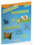 Animale domestice si salbatice - Carte de colorat cu abtibilduri (3+)