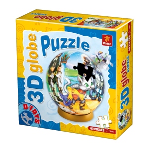 Puzzle 3D Special Globe, 60 piese - Motanul Incaltat