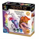 Color Me Plus - Set de modelat si colorat animale (iepuras si bufnita)