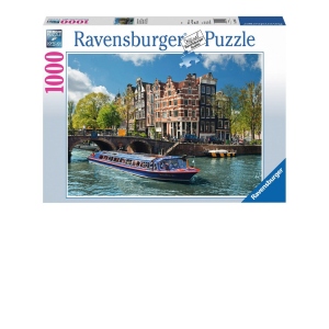 Puzzle Ravensburger - Turul Canalului In Amsterdam, 1000 piese (19138)