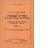 Catalog de preturi unitare pe articole de deviz pentru lucrari de reparatii la instalatii de incalzire centrala in sectorul de deservire a populatiei RpI - 1963
