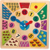 Joc puzzle - Ceas din lemn