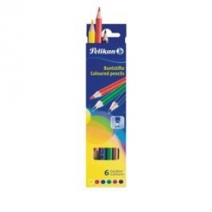 Creioane colorate lacuite, set 6 culori