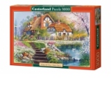 Puzzle 3000 piese Cottage with Swans, Andres Orpinas 300327