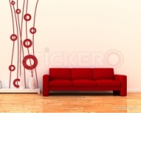 Sticker decorativ Linii si Cercuri(75x225)