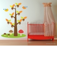 Copacul cu ciupercute si pasarele(90x120)