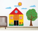 Sticker pentru copii - casa cu copac(120x142)