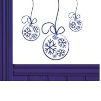 Sticker decorativ Decor cu globulet(15x34)
