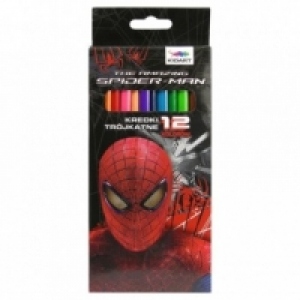 Set 12 creioane colorate Spider Man