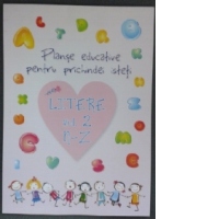 Planse educative pentru prichindei isteti - Litere vol. 2 N-Z (20 file)