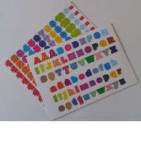 Planse creative LITERE SI CIFRE, 4 bucati/set