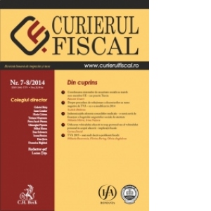 Curierul Fiscal, Nr. 7-8/2014