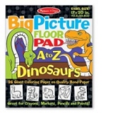 Bloc gigant de colorat cu litere si dinozauri Melissa and Doug