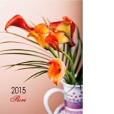 Calendar de perete cu flori 2015 (31x43 cm)