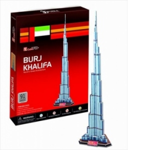 Burj Khalifa Dubai - Puzzle 3D - 92 de piese