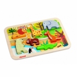 Puzzle in relief - ZOO - Janod (J07599)
