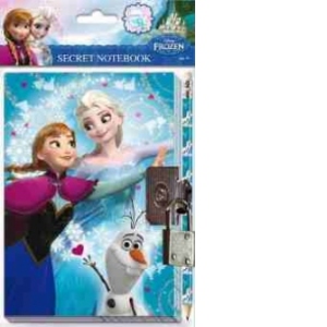 Jurnal Secret Disney Frozen cu lacatel - Elsa, Anna si Olaf
