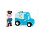 Set povestea mea - Orasul - masina de politie si politist - Janod (J08564)