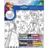 Set de colorat Puzzle si Creioane colorate - Disney Frozen