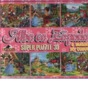 Alba ca Zapada (20 de cuburi a cate 6 imagini, 1 jucator, 3+) - Superpuzzle 3D
