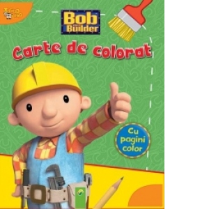 Carte de colorat - Bob Constructorul (verde)