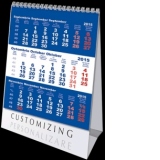 Calendar 2015 triptic birou miniclasic, 12 file, 10,5x14 cm (KB135)