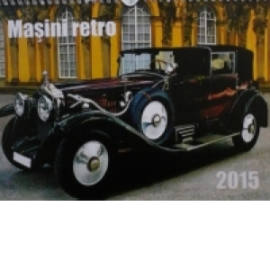Calendar Masini retro 2015 7 file, 32x24 cm, spiralizat (KI027)