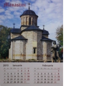 Calendar Manastiri 2015 6 file, 30x42 cm, capsat (KI030)