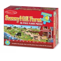 Puzzle de podea cauta si descopera Ferma de pe Deal Melissa and Doug 48 piese