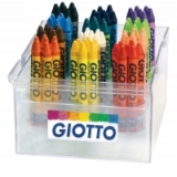 Creioane cerate color Giotto Cera Maxi, 84 bucati/expozitor, 12 culori