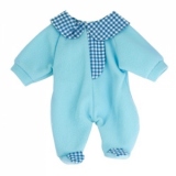 Pijama salopeta bleu pentru papusi Miniland 38-42 cm
