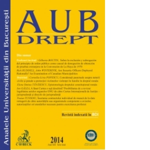 Analele Universitatii din Bucuresti - Seria Drept, 2014