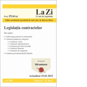 Legislatia contractelor. Cod 558. Actualizat la 25.01.2015