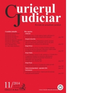 Curierul Judiciar, Nr. 11/2014