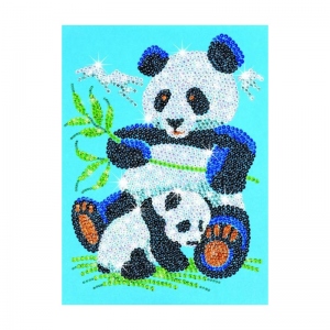 Arta cu paiete si margele-set creativ Ursuleti Panda