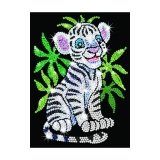 Sequin art-set creativ Pui de tigru alb