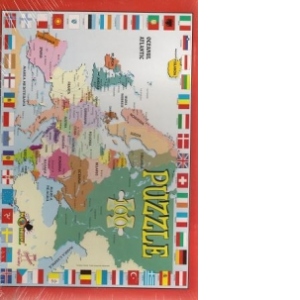 Harta Europei (puzzle 32 x 23 cm, 100 piese) (4+, 1 jucator)