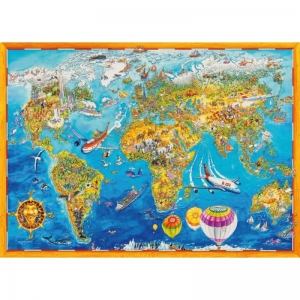 Puzzle 1000 piese-Harta Lumii
