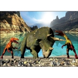 Puzzle pentru copii-Dinozaurii Triceratops si Velociraptori 99 piese