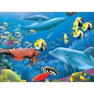 Puzzle pentru copii 99 piese Viata marina - Delfini
