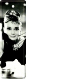 Semn de carte metalic Audrey Hepburn - Holly Golightly