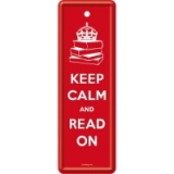 Semn de carte metalic Keep Calm and Read On