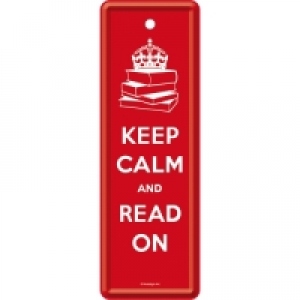 Semn de carte metalic Keep Calm and Read On