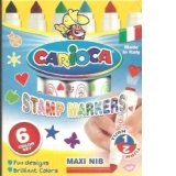 Carioca Stamp Markers 6cul.