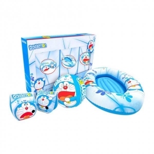 Set articole de plaja pentru copii cu barcuta Doraemon