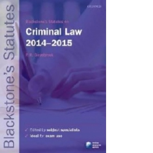 Blackstone's Statutes on Criminal Law 2014-2015